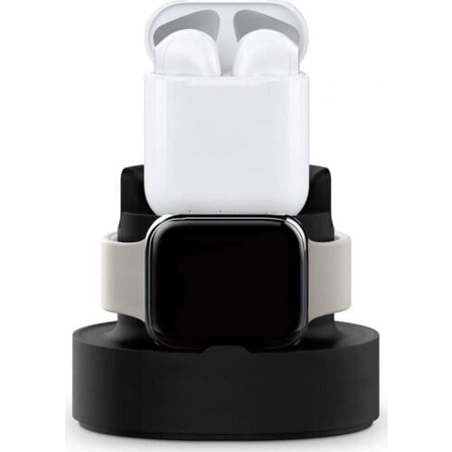 Charger Stand Mount Silicone Dock Holder for Apple Watch Series 4/3/2/1 44mm/42mm/40mm/38mm Charge Cable