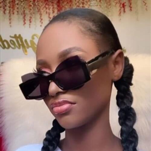 2020 New Super Personality Design Square Sunglasses Fashion Trend Sexy Cat Eye Charm Versatile High Quality Unisex Sunglasses