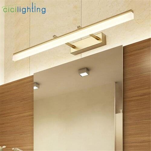 Modern L40/50/60/70/90cm Stretchable LED Cabinet Wall Lights Chrome Gold Metal Body Bathroom Mirror Lights led Cabinet Lamp