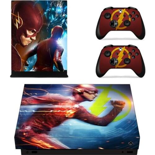 The Flash Man Full Cover Skin Console & Controller Decal Stickers for Xbox One X Skin Stickers Vinyl