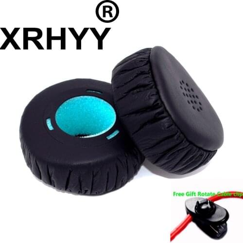 XRHYY Black Replacement Ear Pad Earpads Cushion Earpad For SONY MDR-XB300 Headphones + Free Rotate Cable Clip