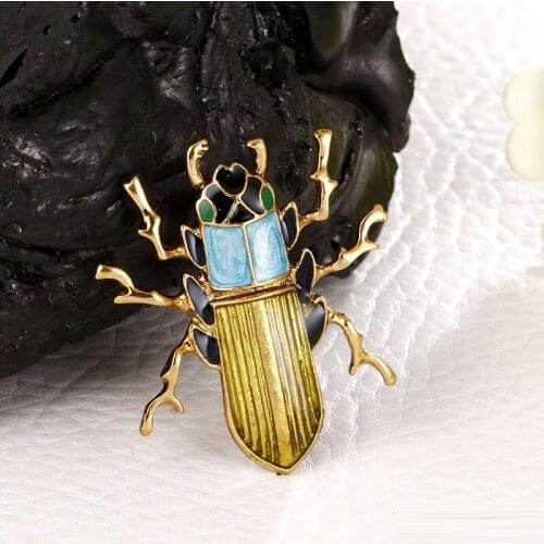 Funny insect dripping oil bug pin brooch beetle male female collar pin brooches childrens gift