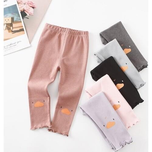 Baby Pants Cotton Cartoon Thicken Velvet To Keep Warm Girls Leggings Korean style 2-6T Girls Pants