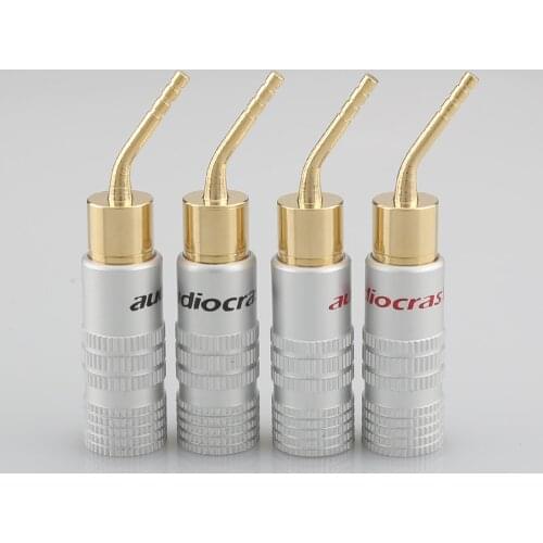 12pcs/lot Free shipping 24K Gold plated Red and Black Color Hot New Speaker Banana Plugs Connector