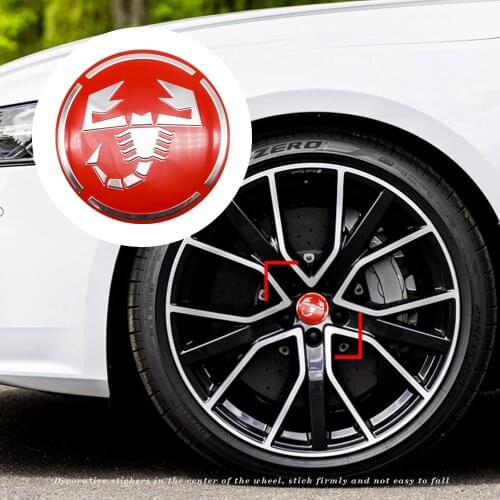 4pcs Car Tire Wheel Center Hubcaps Sticker Car Emblem Badge Cover for Abarth 500 Stilo Ducato Palio Bravo Doblo Auto Accessories