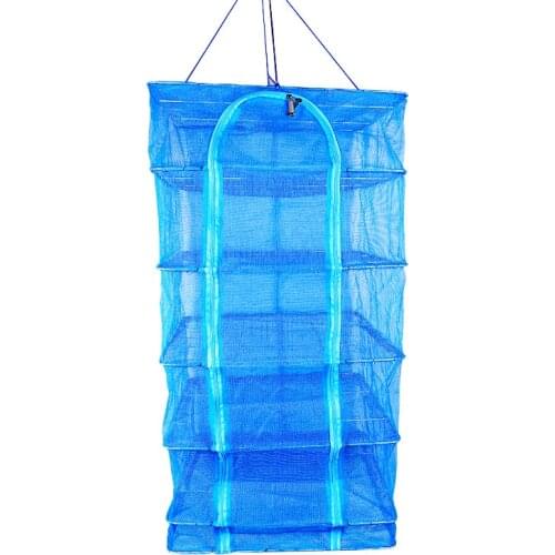 4 Layers Fish Net Flake Drying Fishing Net Rack Folding Mesh Hanging Non-Toxic Vegetable Dishes Hanger Dryer B308