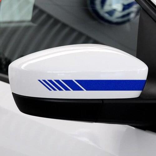 15.3 * 2cm car sticker rear view side sticker stripe DIY decal for Audi Q3 Q5 SQ5 Q7 A1 A3 S3 A4 S4 RS4 RS5 A5 A6 S6 C6 C7 S5 A7