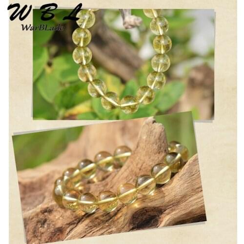 WarBLade 5A Natural Stone Bracelets Lemon Crystal Beads Elastic Rope Chain Bracelets Bangles For Women Jewelry bracciale 2019