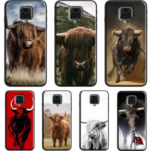 Bull Animal Funda For Xiaomi Redmi Note 10 Pro Note 9 Pro Note 8 Pro 7 K40 8T 9S 9A 9C 9T Case Cover
