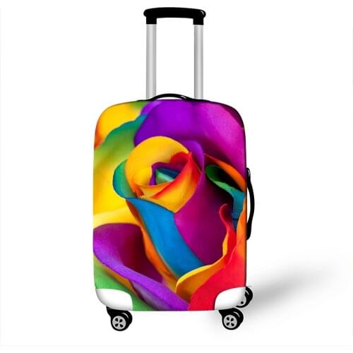 Lady Luggage Cover Protective Suitcase Covers Rose Print Girls Trolley Luggage Dust Protection Covers 18 - 32 Inch High Elastic