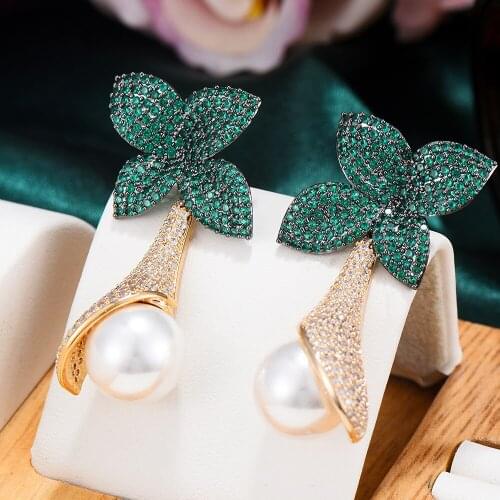 GODKI New Design Charms Statement Stud Earrings Clear AAA Cubic Zirconia Fashion Jewelry Women Girl Earrings Accessories 2021