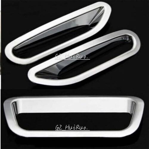 Chrome Rear Fog Light + stop brake light Cover Trim for Nissan Rogue 2014 2015
