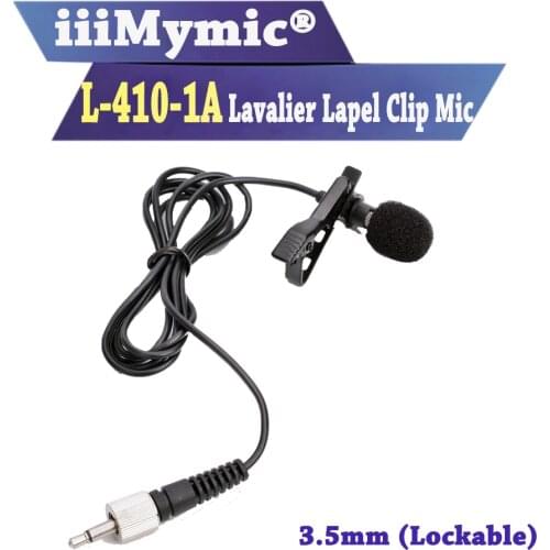 IiiMymic Pro Lavalier Lapel Tie Clip Cardioid Condenser Microphone For Sennheiser Wireless BodyPack Transmitter 3.5mm Lockable