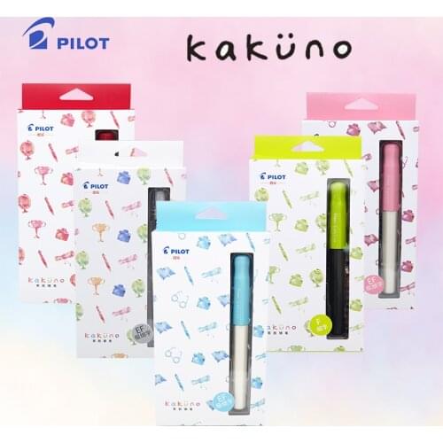 Wakaka Kawaii Original Pilot KAKUNO Fountain Pen Ink Pen Cute Smiley Face Stationery School Supplies Office