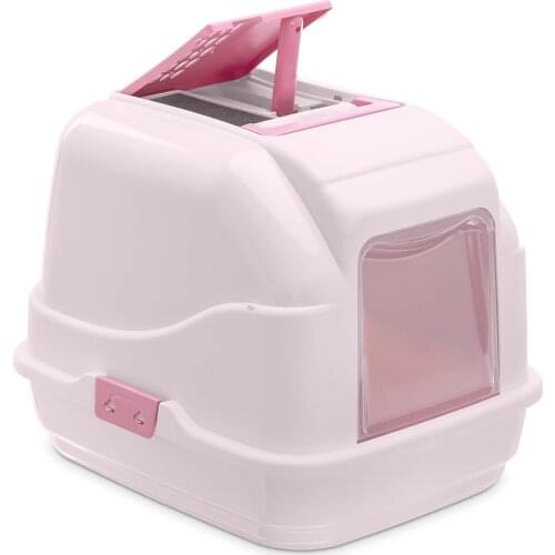 Easy Cat Filtered Closed Cat Toilet Door White - Pink