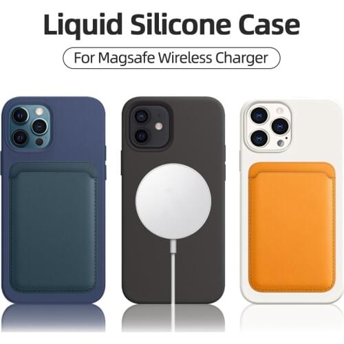 Liquid Silicone Magnetic Phone Case For iPhone 11 12 Pro Max Wireless Charging Cover For iPhone XS MAX XR X 12 Protective Coque