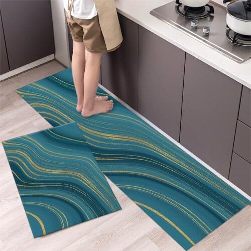 Fashionable Simple Nordic StyleWaterproof Kitchen Floor Mat Household Carpet Long Strip Door Mat Modern Home Decor