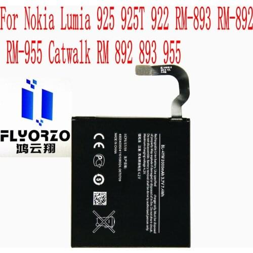 100% Brand new High Quality 2000mAh BL-4YW Battery For Nokia Lumia 925 925T 922 RM-893 RM-892 RM-955 Catwalk RM 892 Mobile Phone