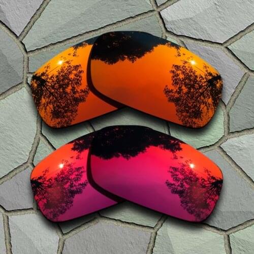 Red Orange&Violet Red Sunglasses Polarized Replacement Lenses for Oakley X Squared