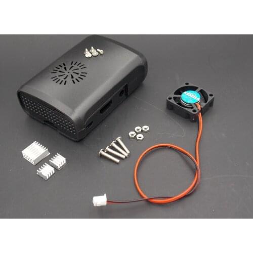 Raspberry Pi 3!!! New!Pi Box ABS case with Fan module for Raspberry Pi 2&Raspberry Pi model b plus+ 3PCS pure aluminum heat sink