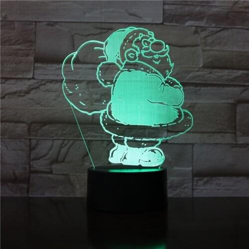 Christmas Gift Cute Santa Claus 3D LED Night Lights USB Desk Lamp Home Decoration Novelty Birthday Present for Kids