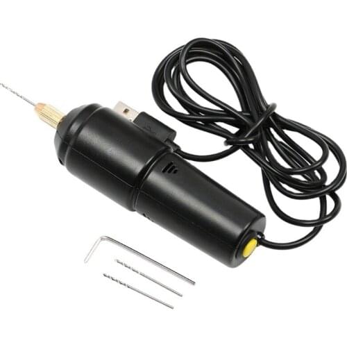 U90E Handheld Mini Electric Drill for Pearl Epoxy Resin Jewelry Making DIY Wood Crafts Tools with 5V USB Data Cable