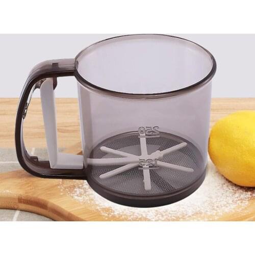 Handheld Powder Flour Sieve Cup Mesh Sifter Strainer Baking Kitchen Gadget Tool