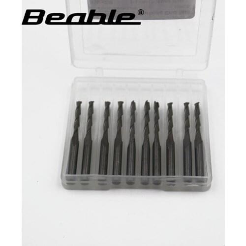 Beable carbide end mills 2*3.175*17*38.5mm Double Flute cutter milling tools Carbide spiral cutter drill mil Used for PCB densit