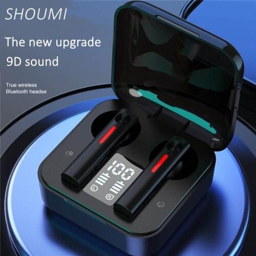 New Bluetooth Earphones T13 Wireless Headphones LED Digital Display TWS with Microphone Earphones Noise Cancel Headsets Earbuds