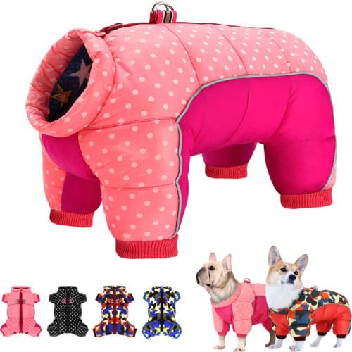 Small Dog Puppy Clothes Jacket Winter Warm Puppy Coat Waterproof Chihuahua Clothing Overall Reflective for Small Dog Pug York