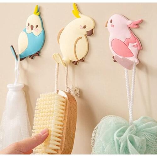 1pc Unique Multifunctional Cartoon Animals Bird Magnetic Hooks Decorative Fridge Sticker Refrigerator Message Magnet Key Holder