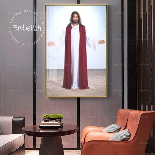 1 Pieces Hot Selling Jesus Christ Portrait Wall Pictures For Living Room Home Decor Posters HD Print On Canvas Oil Paintings