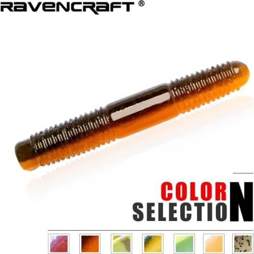 Ravencraft Stick Worm 3g/56mm 10pcs Soft Silicone Bait Ned Rig Spinning BaitsCarp Pesca Lures Trout Lure Silicone Bait