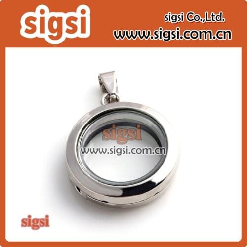 100pcs 30mm Round shape Living Memory Floating Charm Locket Pendant for necklace