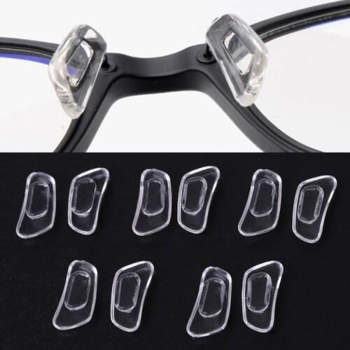 5 Pairs/Lot Inserted Bayonet Silicone Eyeglasses Soft Nose Pads Glasses Massage for Men Women