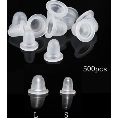 500Pcs S/L Disposable Microblading Tattoo Ink Cups Soft Silicone Eyebrow Makeup Pigment Holder Container Caps Tattoo Accessories