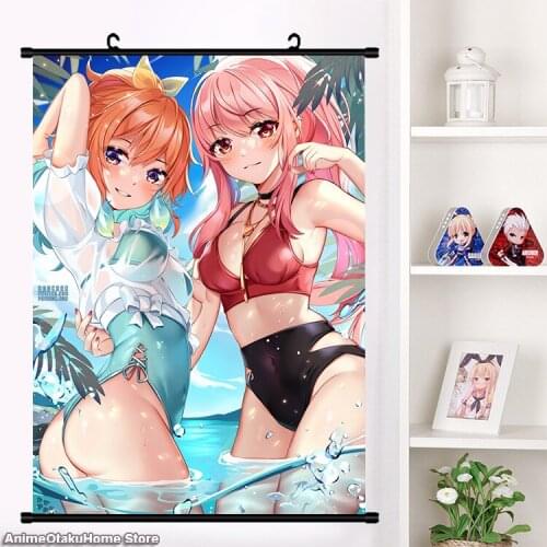 Anime VTuber Virtual YouTuber Mori Calliope HD Wall Scroll Roll Painting Poster Home Decor Collectible Decorative Pictures Art