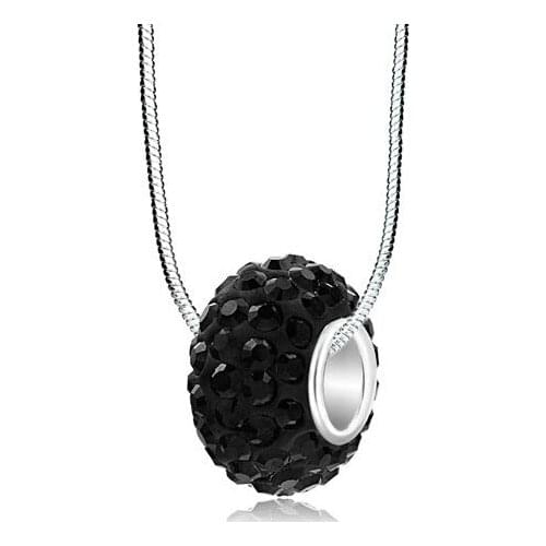 White black ng34le Mix color necklace Resin Rhinestone Silver Big Hole 10*14mm european beads crystal crystal
