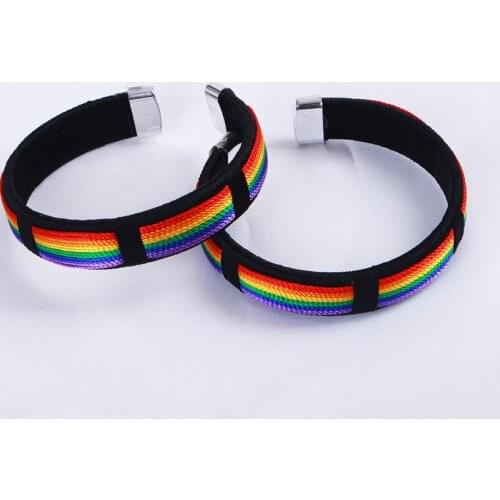 Kpop Lesbians Gays Bisexuals Rainbow Bangle Bracelets Women Men Pride Friendship Jewelry