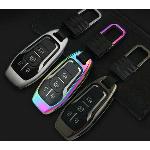 Zinc Alloy Remote Car Key Fob Case Cover Holder For Ford F-150 Explorer Edge Fusion Lincoln MKZ MKC MKX Mustang Accessories