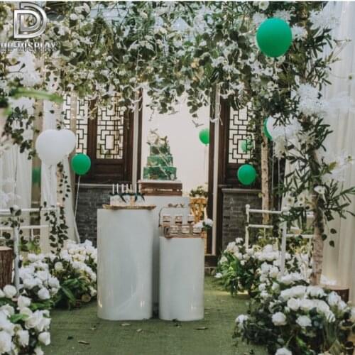 DD Wedding Decoration Iron Props Cylindrical Dessert Table Birthday Party Dessert Table Wedding Sign Area Layout Dessert Table