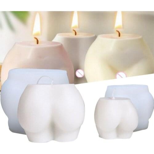 Candle Mold Butt Female Chest Decoration Candle Silicone Mold Body Big Ass Mold Hip Shape Soap Wax Mold