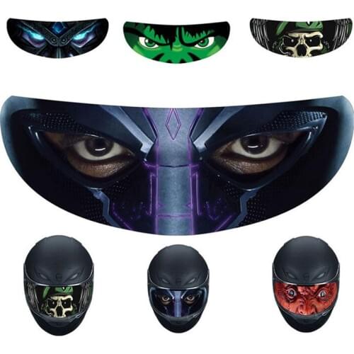 Racing Helmet Lens Translucent Lens Decal Motorcycle Helmet Decoration Sticker Visor Cool Applique Personality Film