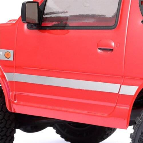Simulation Car Door Anti-scratch Strip Silver Plating Metal Anti-collision Protector Bar for MST JIMNY RC Car Accessories