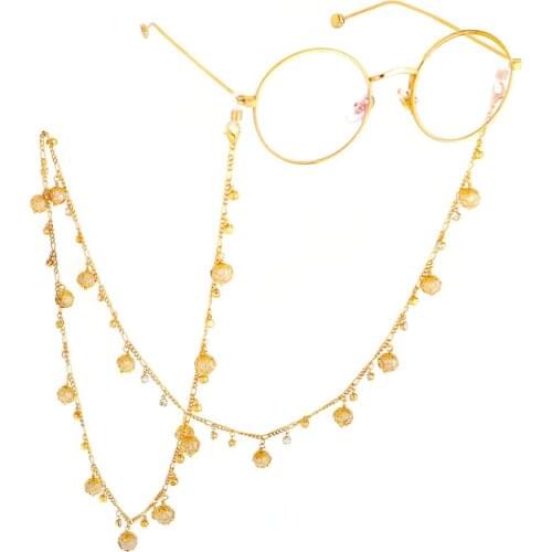 JGL0030 2020 latest design shiny pearl handmade glasses chain Rhinestone fashion glasses rope lanyard glasses women accessories