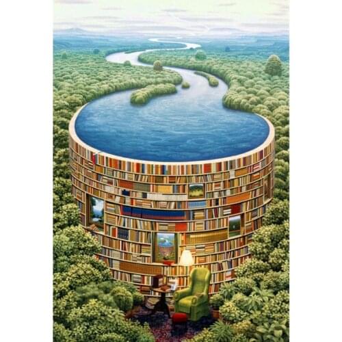 Collection of books The wooden puzzle 500 pieces ersion paper jigsaw puzzle white card adult childrens educational toys