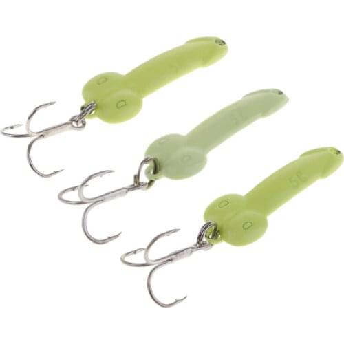 3 Pieces 3.5cm Artificial Bionics Hooks Metal Sequins Luminous Hooks 5g