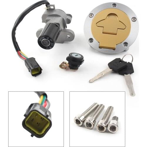 Motorcycle 4 Pin Ignition Switch Seat lock Fuel Gas Cap Tank Cover 2 Keys For Ducati ST2 916/996/998/748 Monster 750 900 620