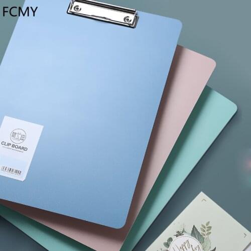 2021 New A4 File Folder Document Clip Writing Board Plastic Report Cover School Office Stationery Small Business Supplies