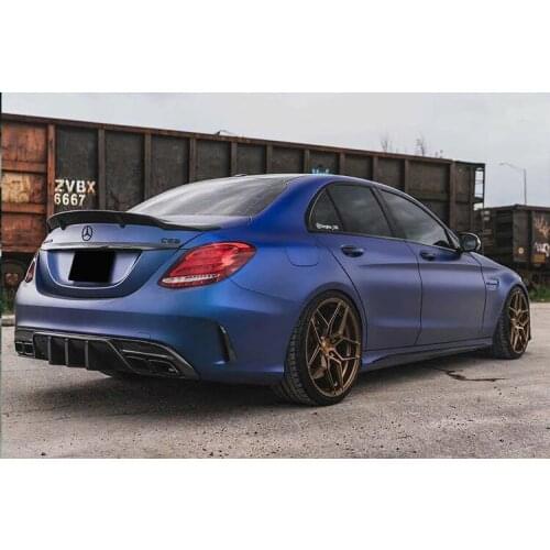 Suitable For Benz W205 C-class C200c260c300c63amg Modified Carbon Fiber Mode Rear Lip 4 Tail Throat